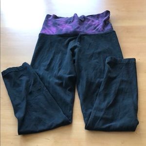 Black Hardtail Leggings Size Medium Tye Dye Band